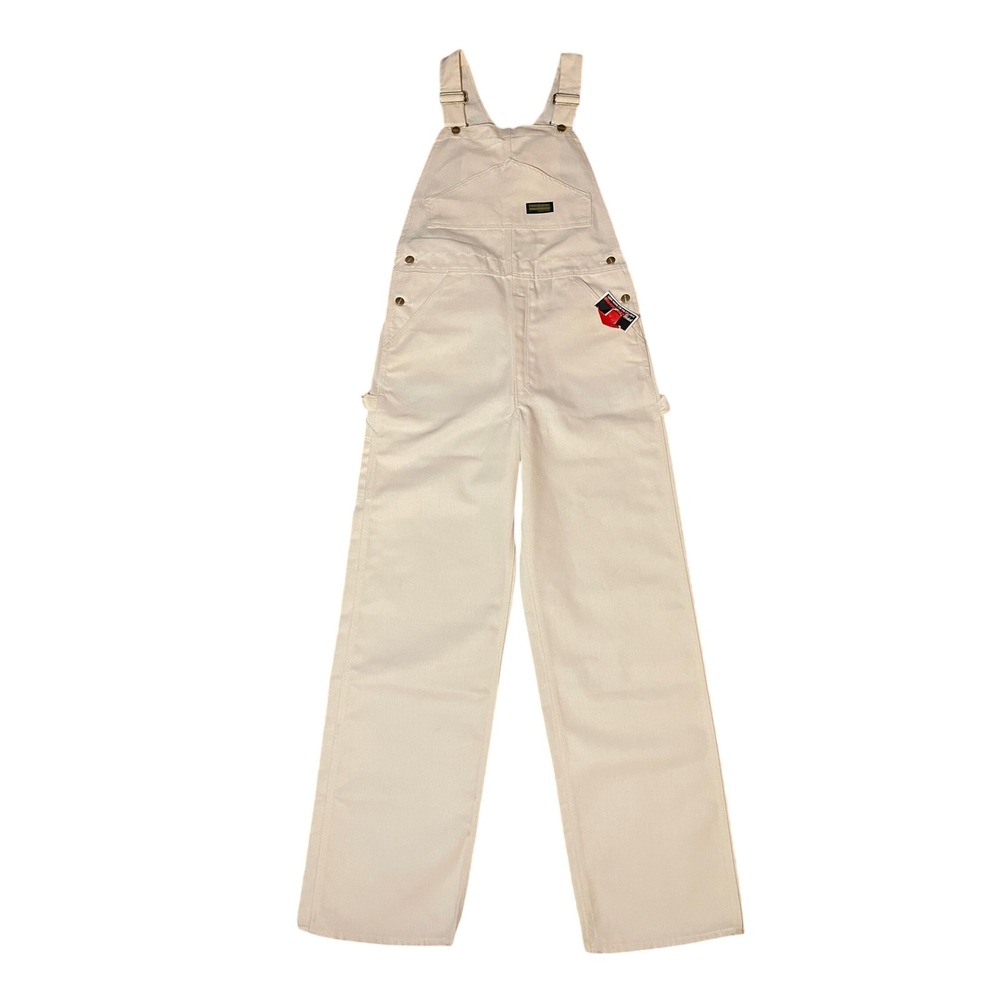Vintage Toughskins Sears Painter Overalls White Deadstock Union Made 34x34 Mens